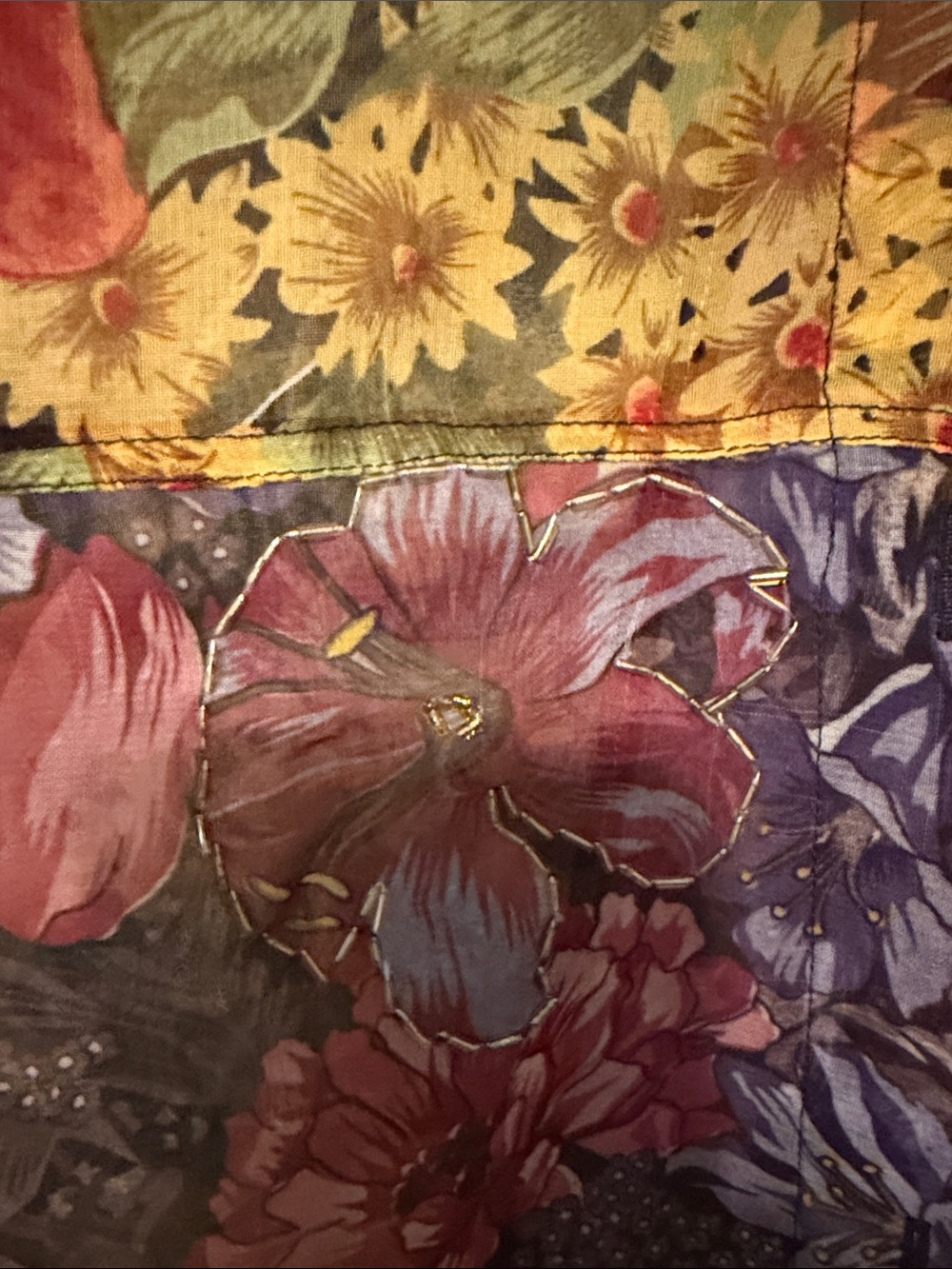Vintage Take Away Floral Sheer Button-Down Blouse in Floral Multicolor - Picture 8 of 9